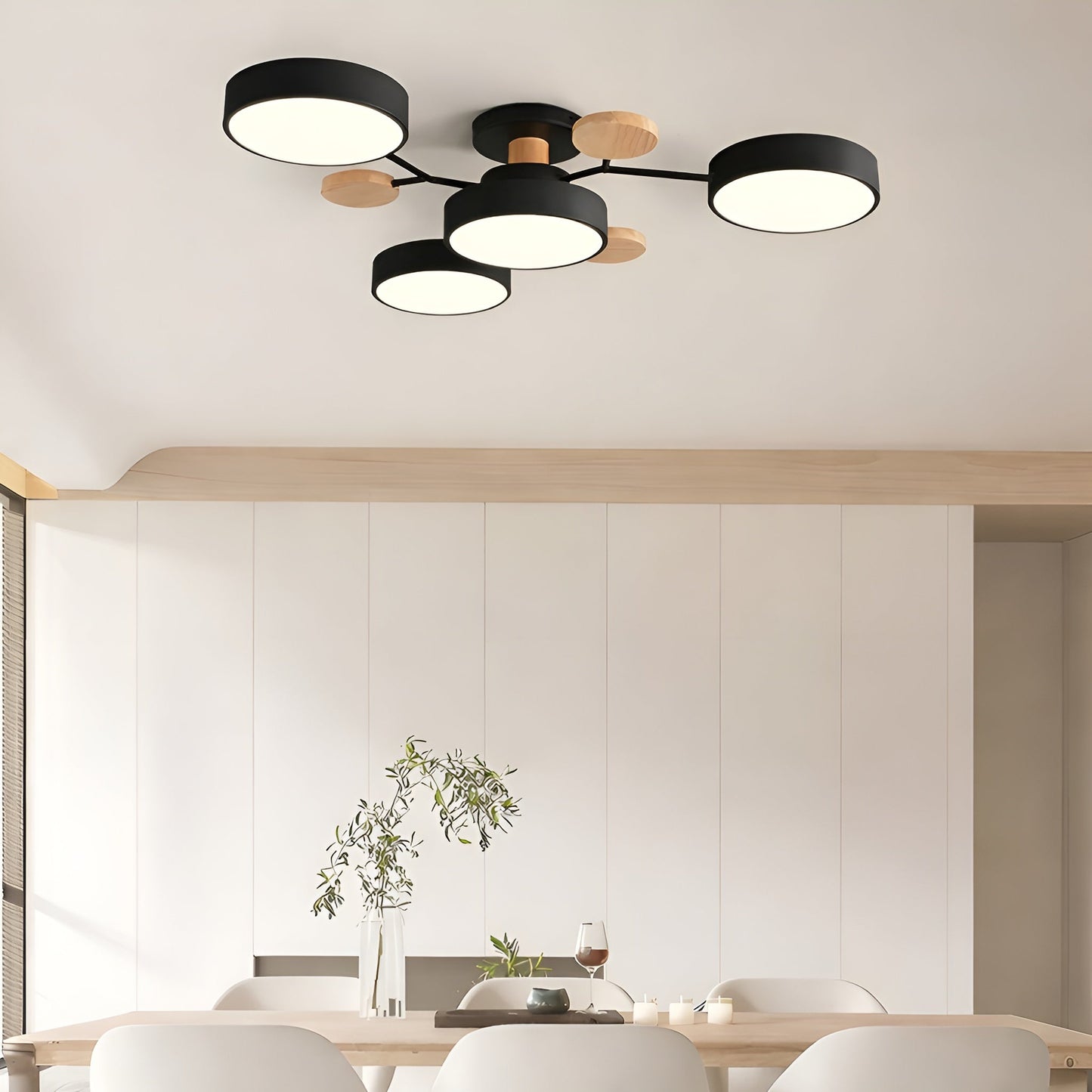 Plafondlamp Scandinavisch met Multi-Arm Design en Geïntegreerde LED