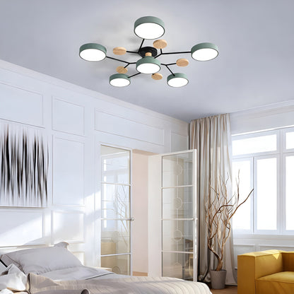 Plafondlamp Scandinavisch met Multi-Arm Design en Geïntegreerde LED