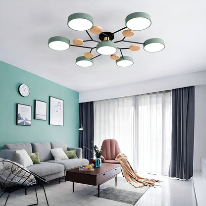 Plafondlamp Scandinavisch met Multi-Arm Design en Geïntegreerde LED