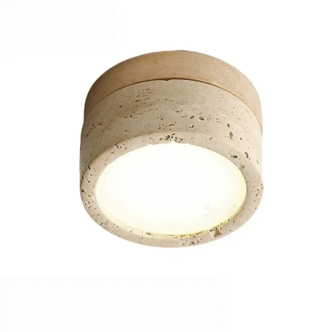 Plafondlamp Scandinavisch met Ronde Stenen Kap en Geïntegreerde LED