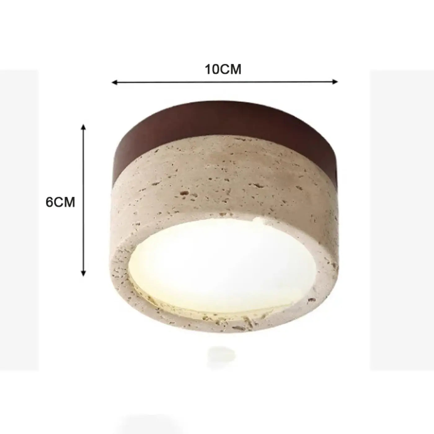 Plafondlamp Scandinavisch met Ronde Stenen Kap en Geïntegreerde LED