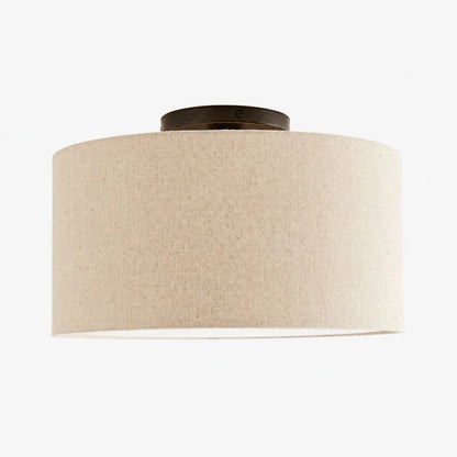 Plafondlamp Scandinavisch met Stoffen Kap en Ronde Trommelform