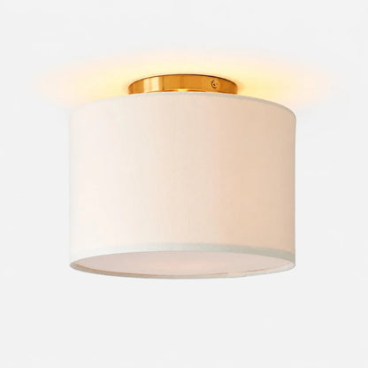 Plafondlamp Scandinavisch met Stoffen Kap en Ronde Trommelform