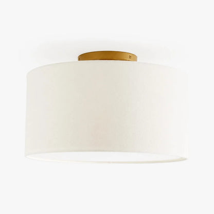 Plafondlamp Scandinavisch met Stoffen Kap en Ronde Trommelform