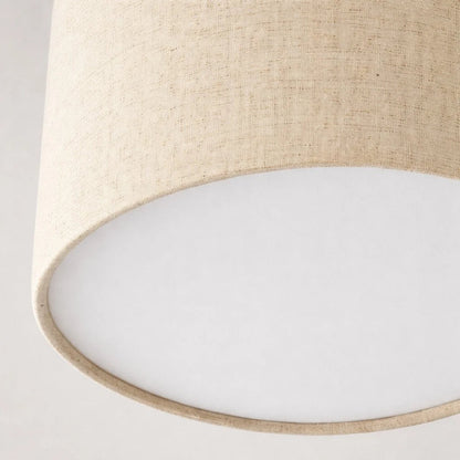 Plafondlamp Scandinavisch met Stoffen Kap en Ronde Trommelform