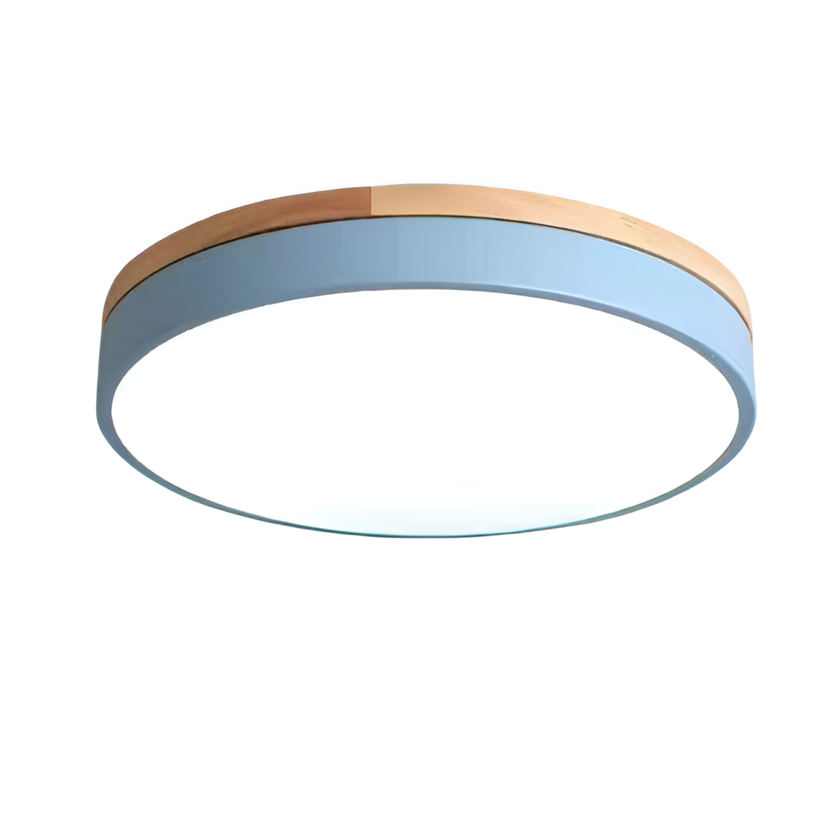 Plafondlamp Scandinavisch Rond LED met Houten Rand en Dimfunctie