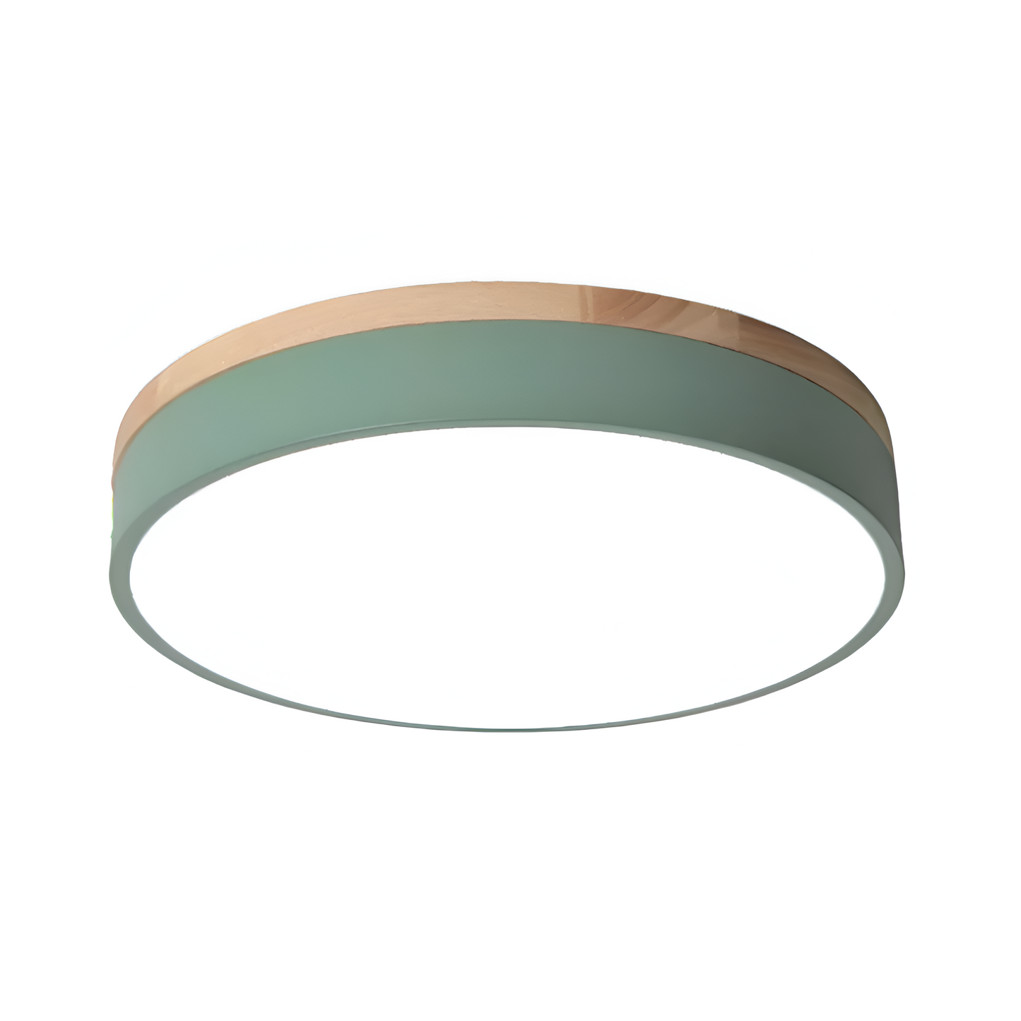 Plafondlamp Scandinavisch Rond LED met Houten Rand en Dimfunctie