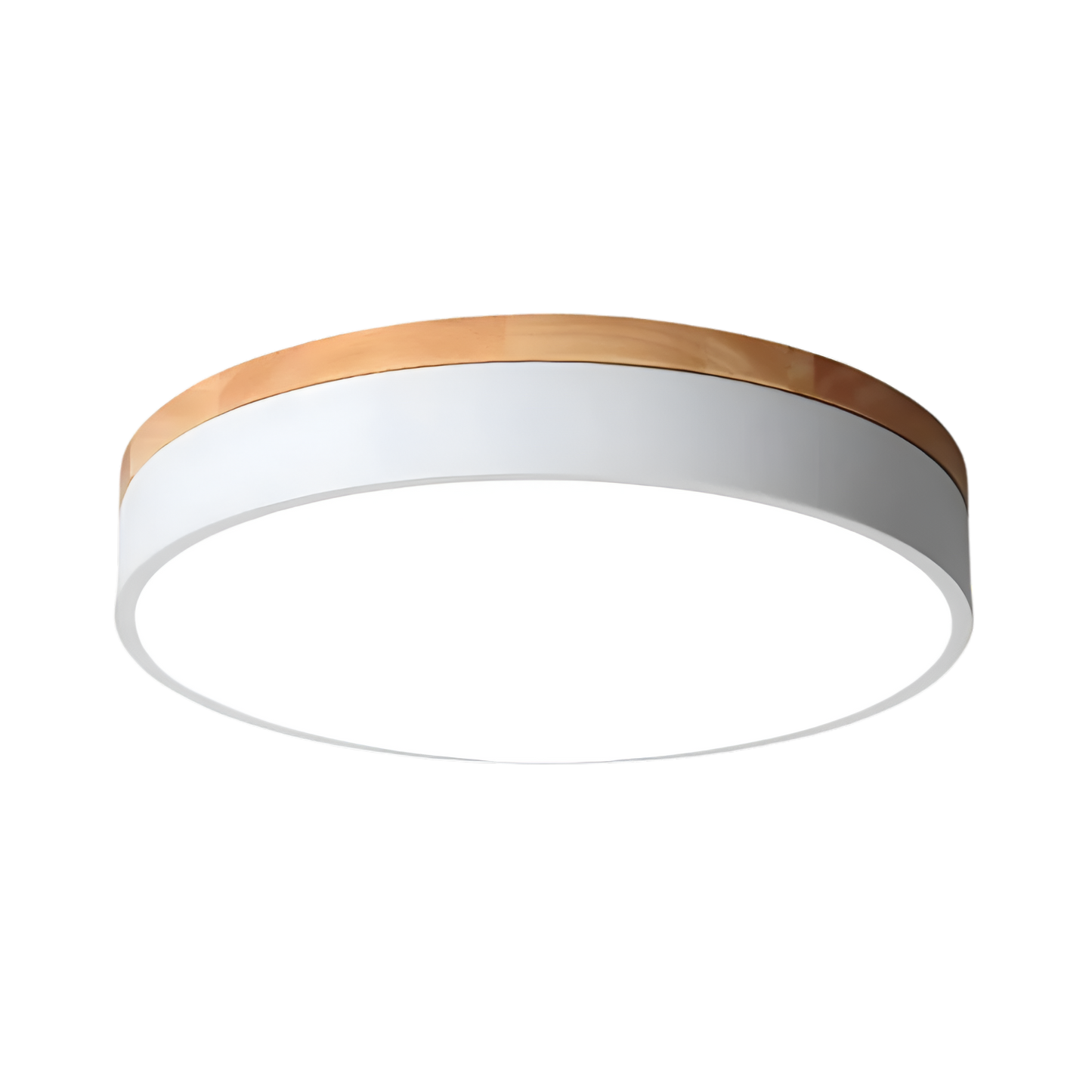 Plafondlamp Scandinavisch Rond LED met Houten Rand en Dimfunctie