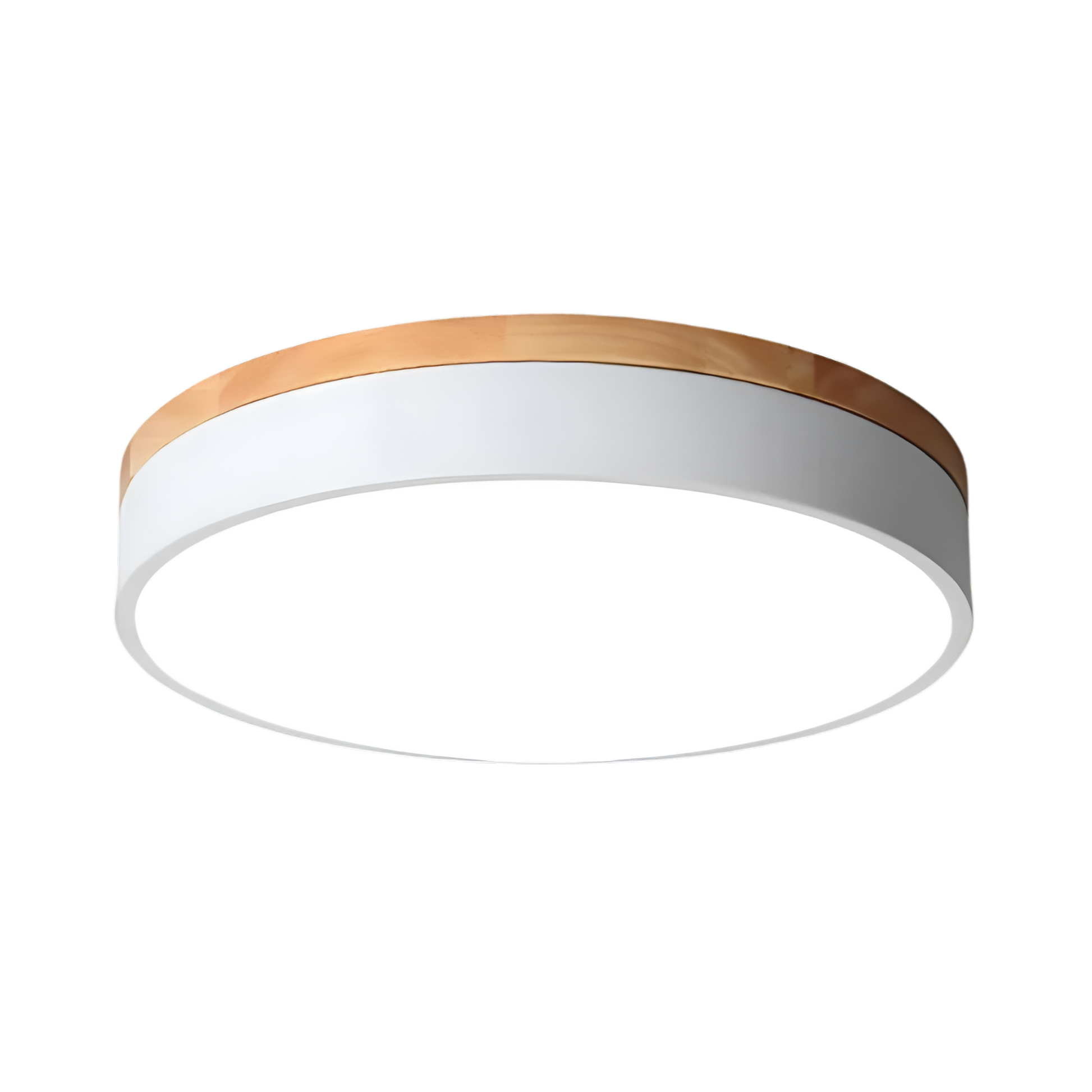 Plafondlamp Scandinavisch Rond LED met Houten Rand en Dimfunctie