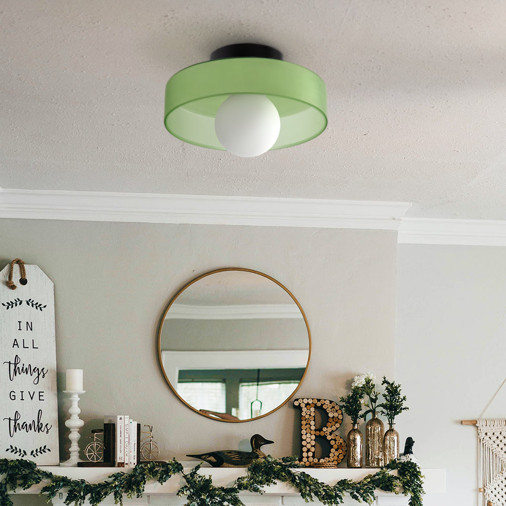 Plafondlamp Wandlamp Modern Minimalistisch met Glazen Bol en Ronde Kap