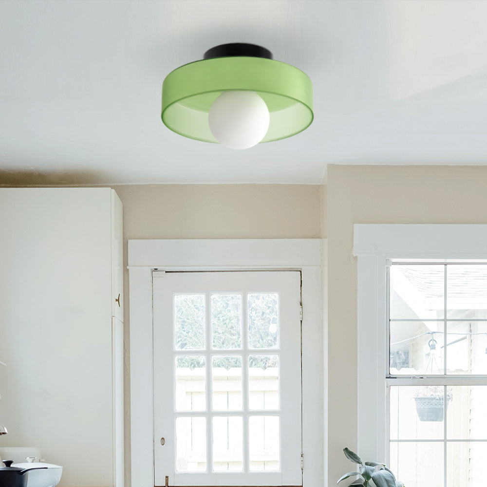 Plafondlamp Wandlamp Modern Minimalistisch met Glazen Bol en Ronde Kap