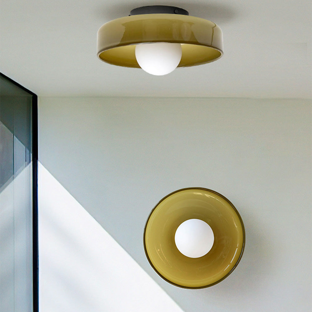 Plafondlamp Wandlamp Modern Minimalistisch met Glazen Bol en Ronde Kap