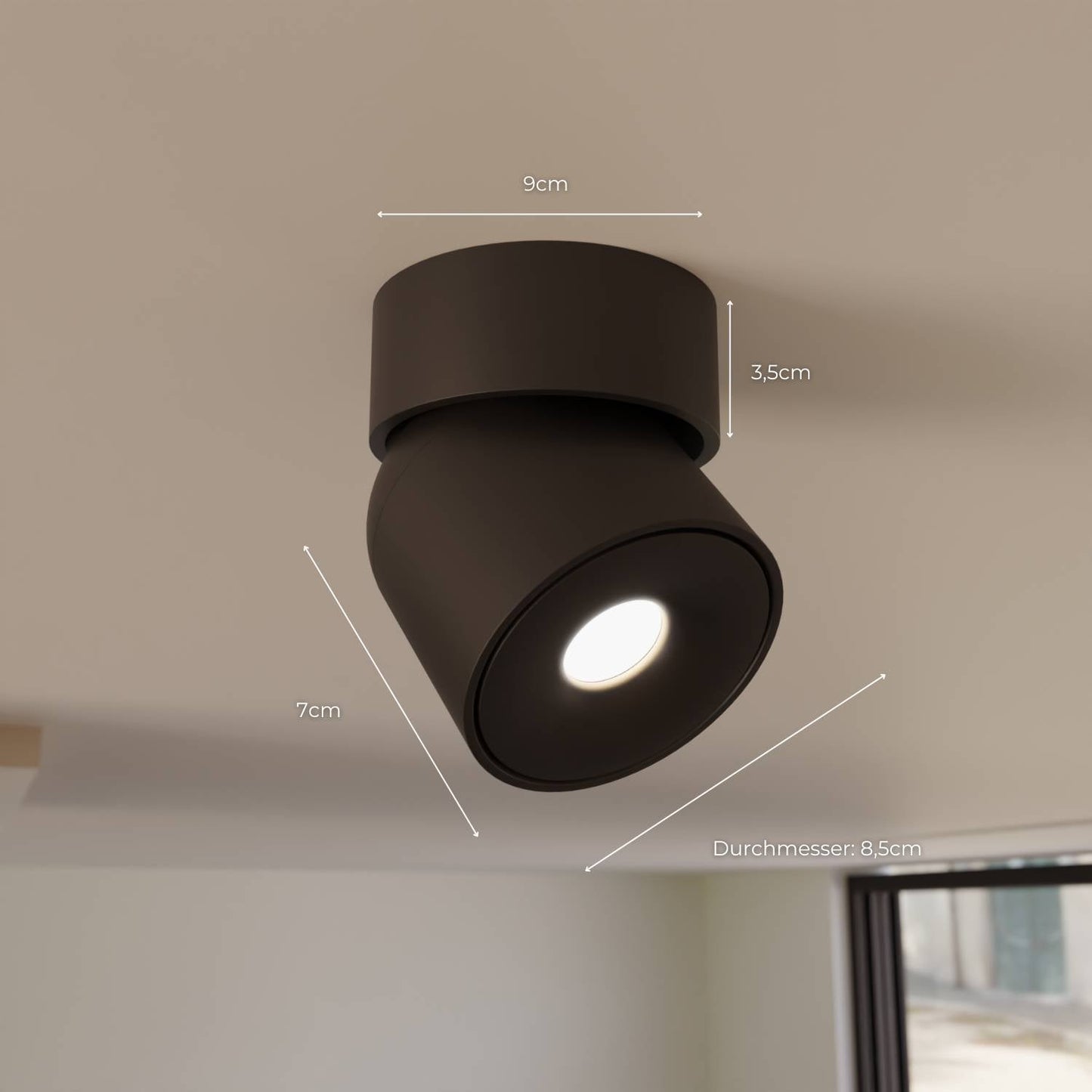 Plafondspot Minimalistisch met Draaibare Kop en Geïntegreerde LED