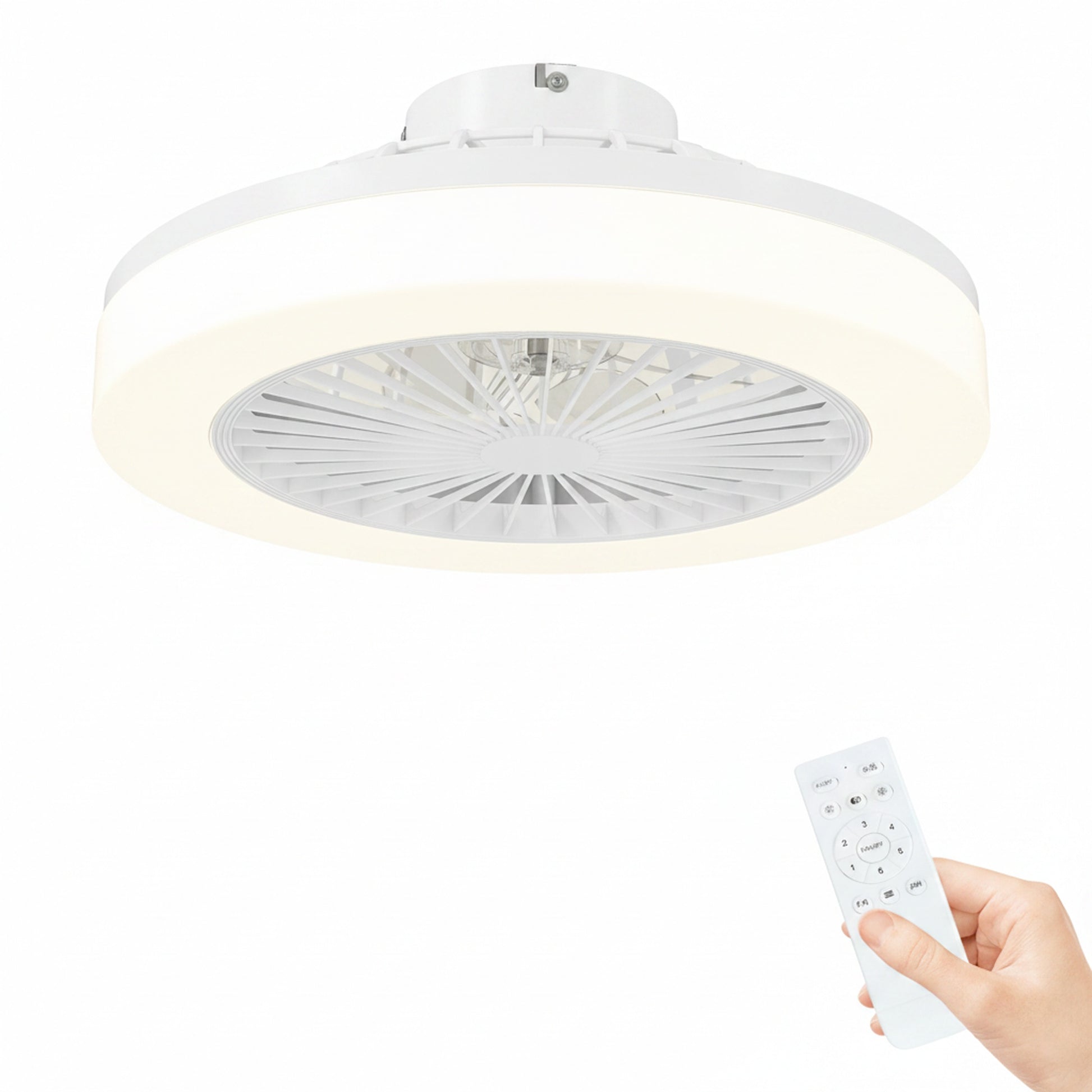 Plafondventilator met LED Lamp en Afstandsbediening Dimbaar Modern