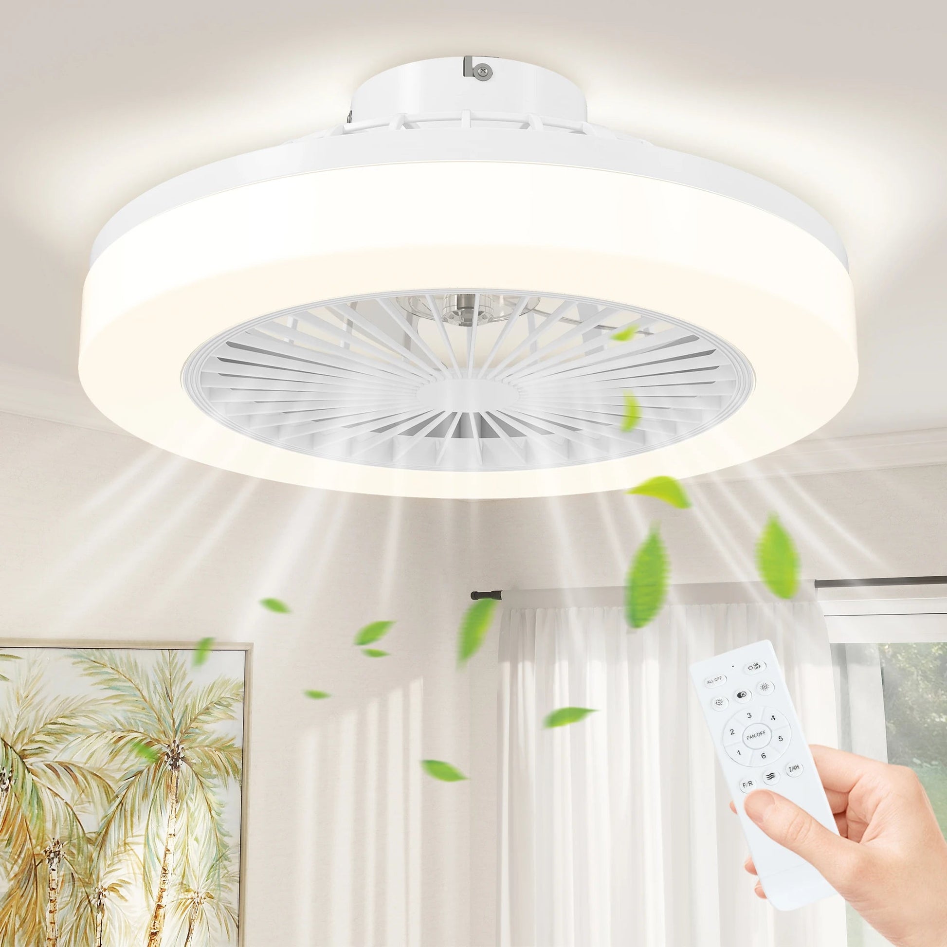 Plafondventilator met LED Lamp en Afstandsbediening Dimbaar Modern