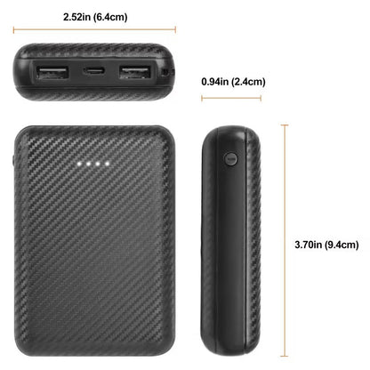 Powerbank 12000mAh voor Verwarmde Kleding met USB-C en 3 Uitgangen