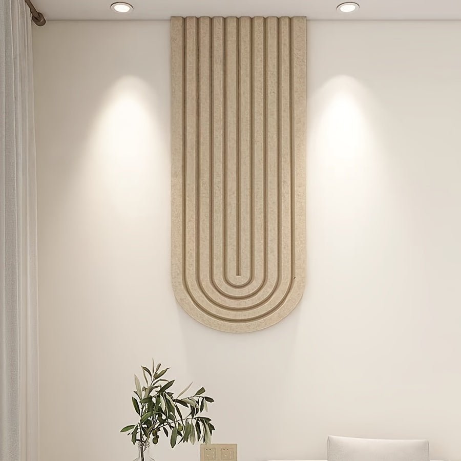 Prikbord Wanddecoratie met Boogvorm en Geribbeld Viltoppervlak