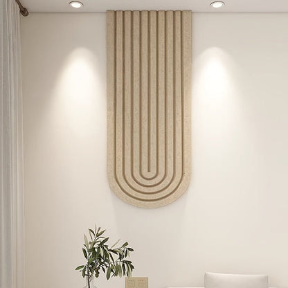 Prikbord Wanddecoratie met Boogvorm en Geribbeld Viltoppervlak