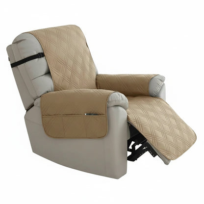 Relaxfauteuil Hoes Gewatteerd met Elastische Banden en Zijvak