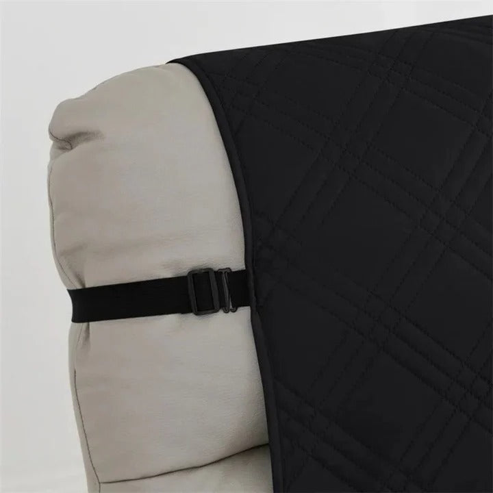 Relaxfauteuil Hoes Gewatteerd met Elastische Banden en Zijvak
