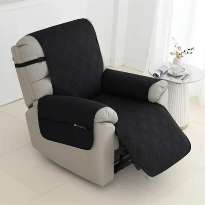 Relaxfauteuil Hoes Gewatteerd met Elastische Banden en Zijvak