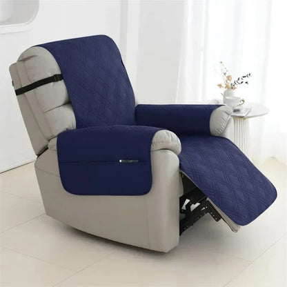 Relaxfauteuil Hoes Gewatteerd met Elastische Banden en Zijvak