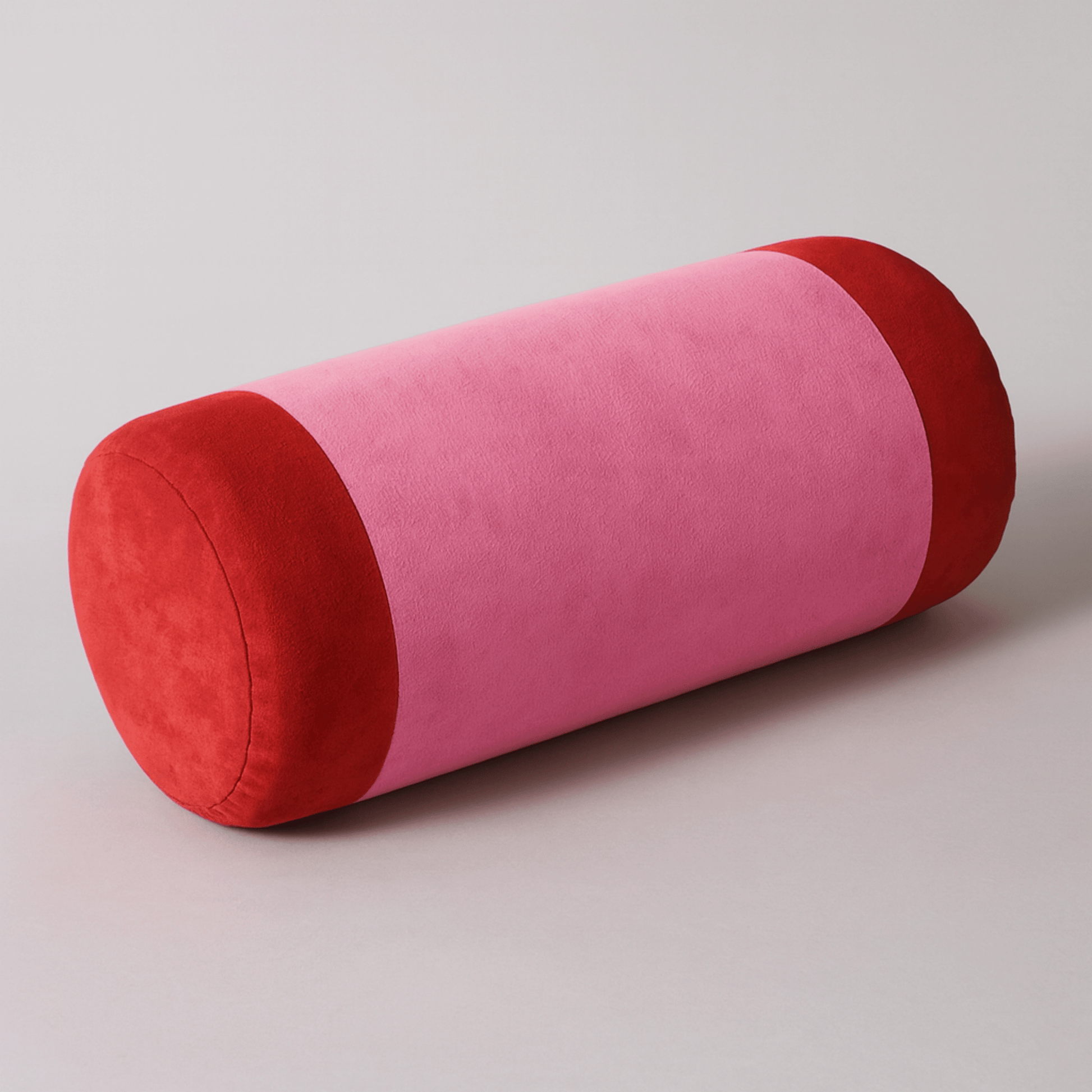 Rolkussen Cilindervormig met Afneembare Hoes en Tweekleurig Design