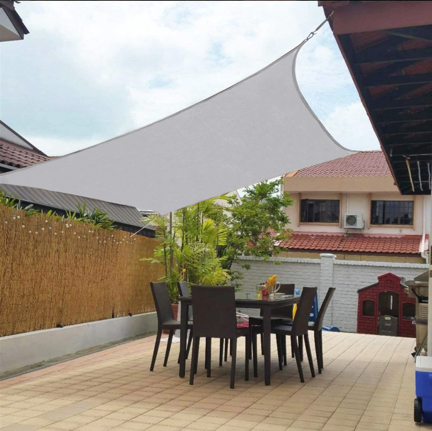 Schaduwdoek voor Tuin en Terras met Bevestigingsset en UV-bescherming