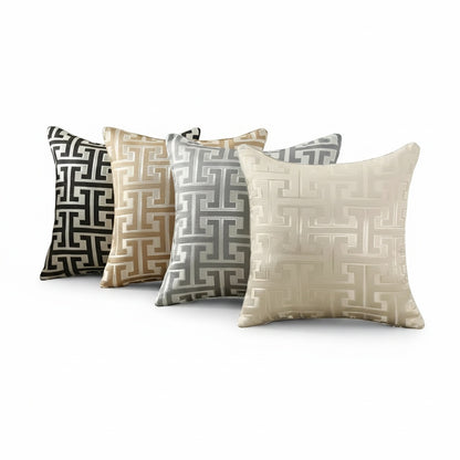 Sierkussenhoes met Geometrisch Jacquard Patroon en Verborgen Rits