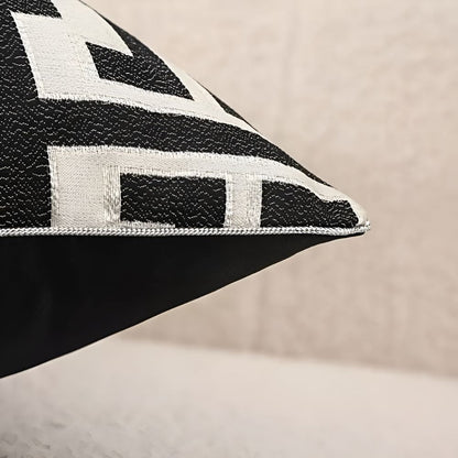 Sierkussenhoes met Geometrisch Jacquard Patroon en Verborgen Rits