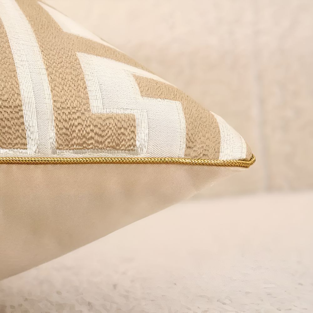 Sierkussenhoes met Geometrisch Jacquard Patroon en Verborgen Rits