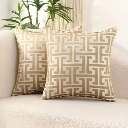 Sierkussenhoes met Geometrisch Jacquard Patroon en Verborgen Rits