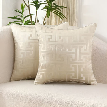 Sierkussenhoes met Geometrisch Jacquard Patroon en Verborgen Rits