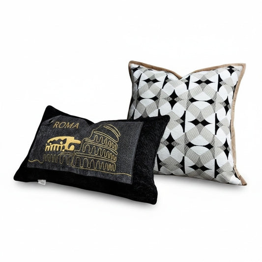 Sierkussenhoes met Geometrisch Patroon en Geweven Design