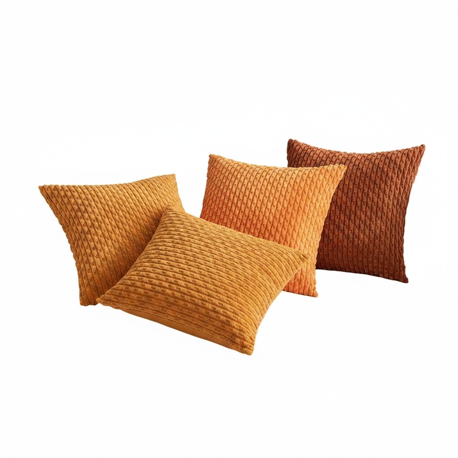 Sierkussenhoes met Ribstructuur en Rits voor Bank of Bed ##POS:1##