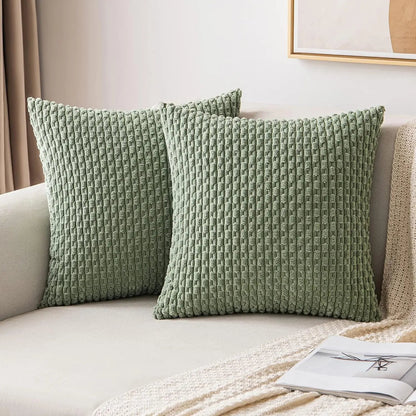 Sierkussenhoes met Ribstructuur en Rits voor Bank of Bed ##POS:12##