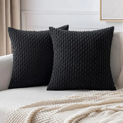 Sierkussenhoes met Ribstructuur en Rits voor Bank of Bed ##POS:13##