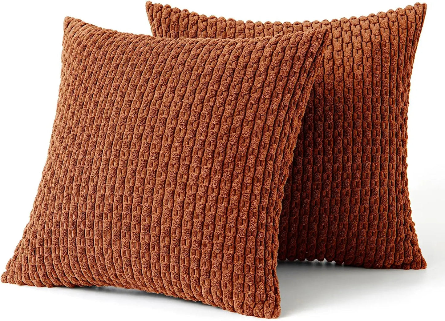 Sierkussenhoes met Ribstructuur en Rits voor Bank of Bed