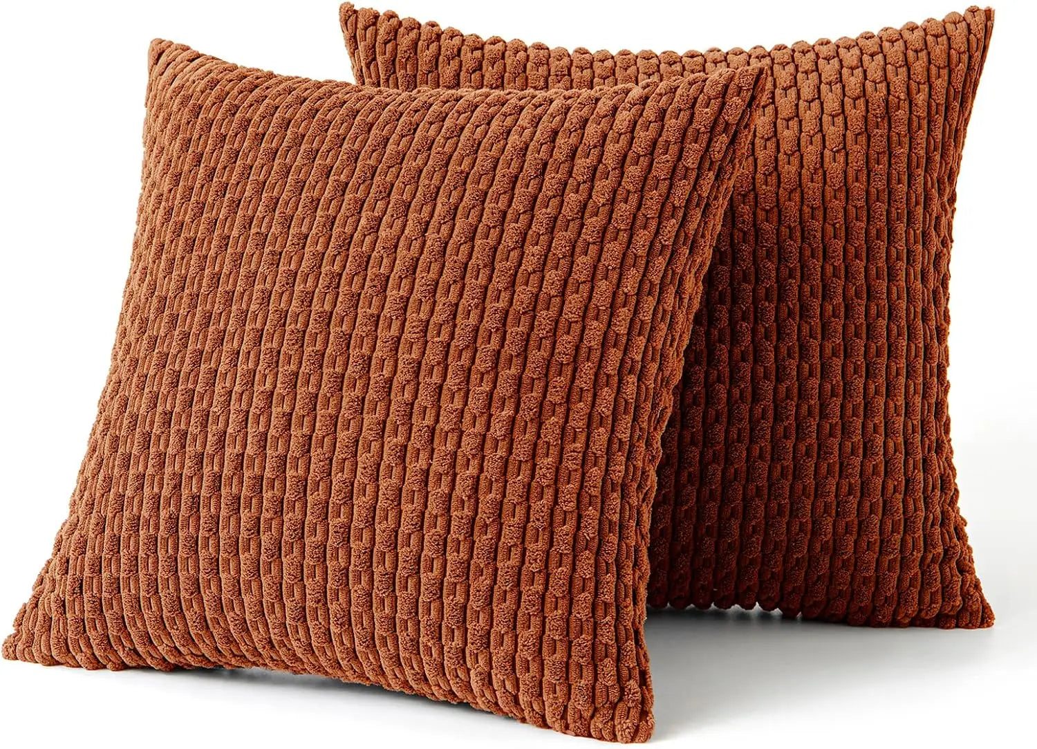 Sierkussenhoes met Ribstructuur en Rits voor Bank of Bed