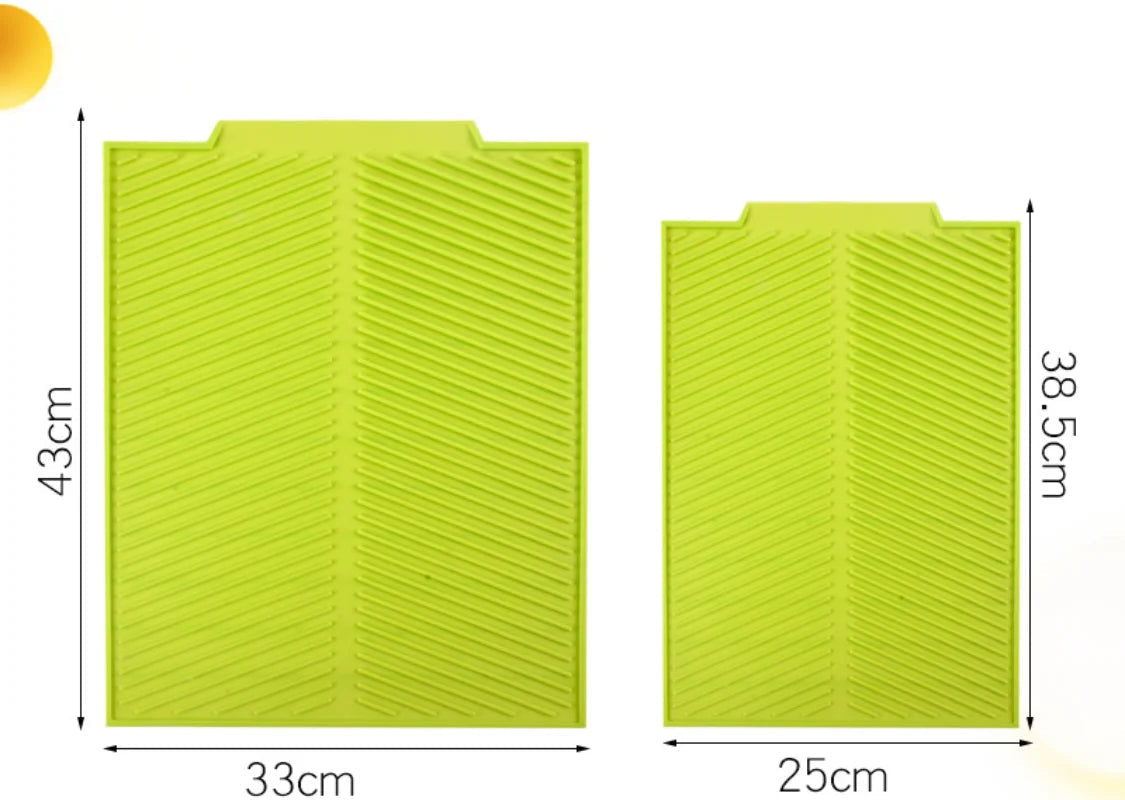 Siliconen Afdruipmat voor Afwas met Antislip Ribbels en Hittebestendig Oppervlak