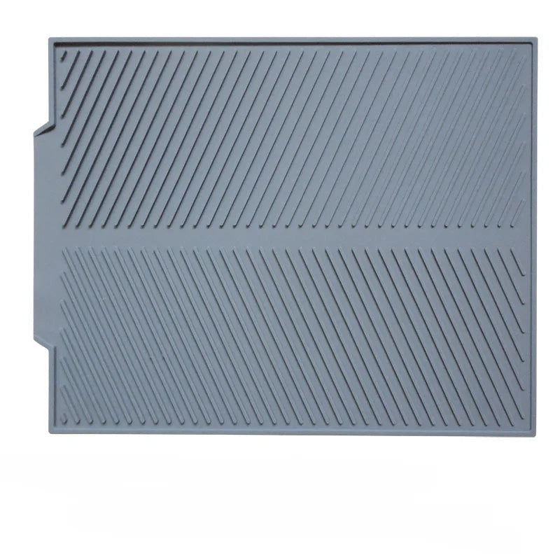 Siliconen Afdruipmat voor Afwas met Antislip Ribbels en Hittebestendig Oppervlak