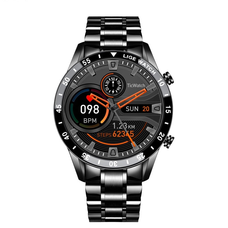 Smartwatch Rond Scherm met Bluetooth Bellen Hartslagmeter en Slaapmonitor