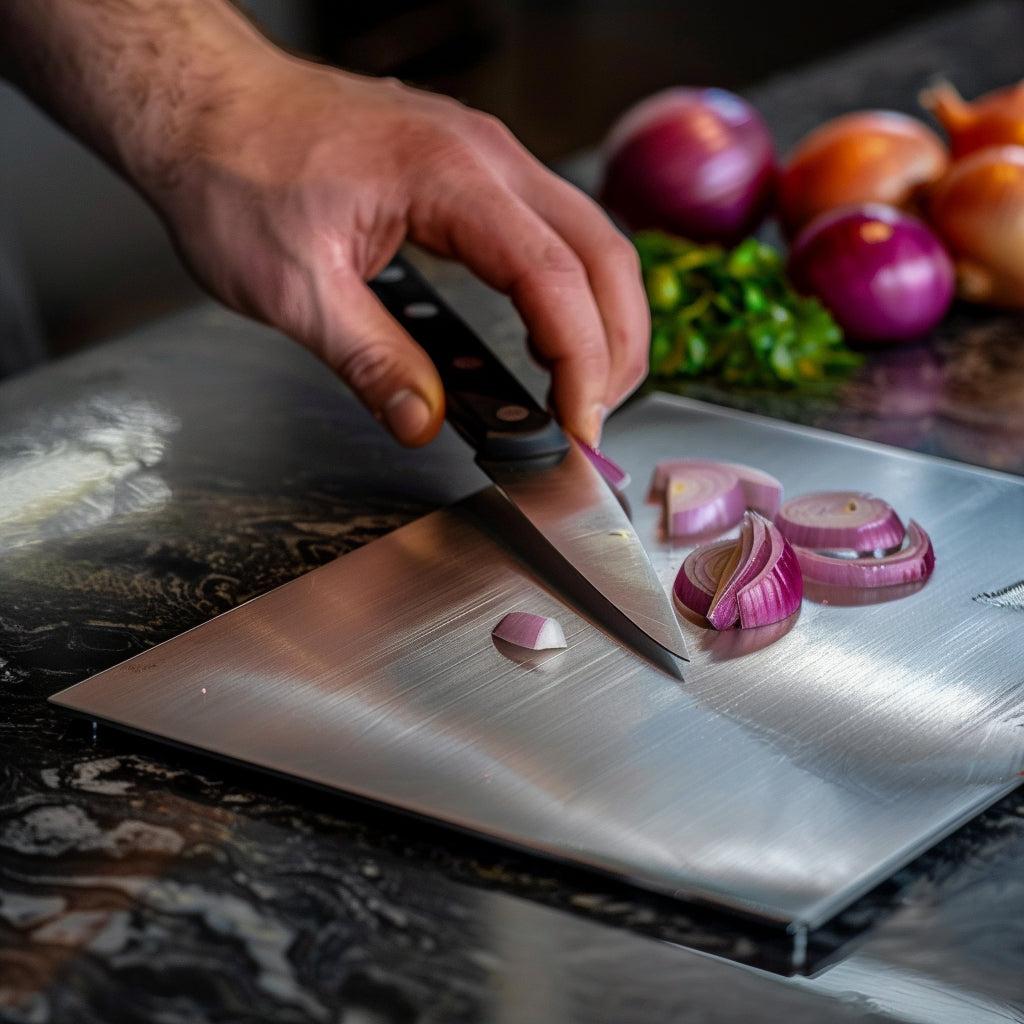 Snijplank RVS Antibacterieel met Handgreep en Antislip