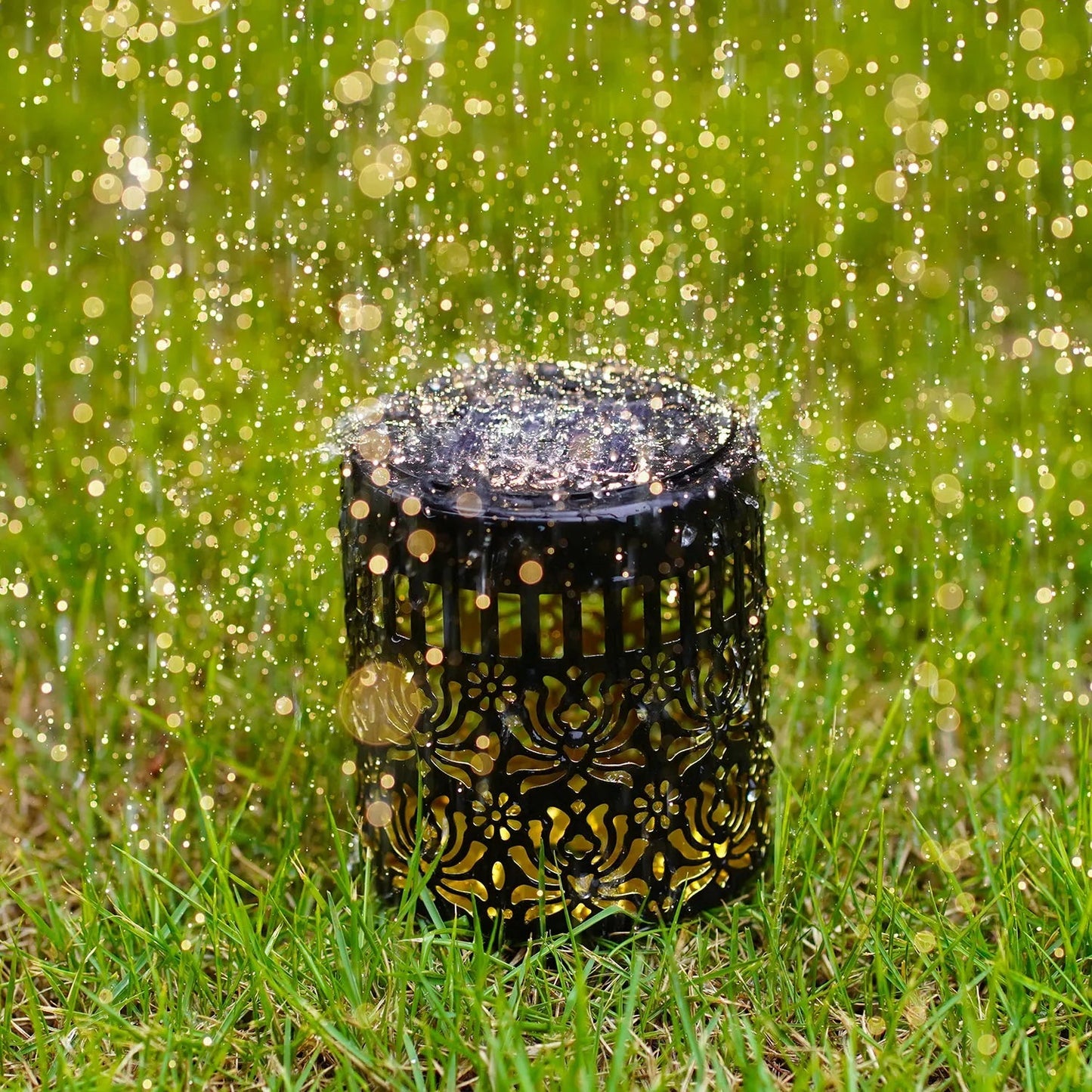 Solar Buitenlamp Bohemian met Bloemenmotief en Schaduweffect 2-pack