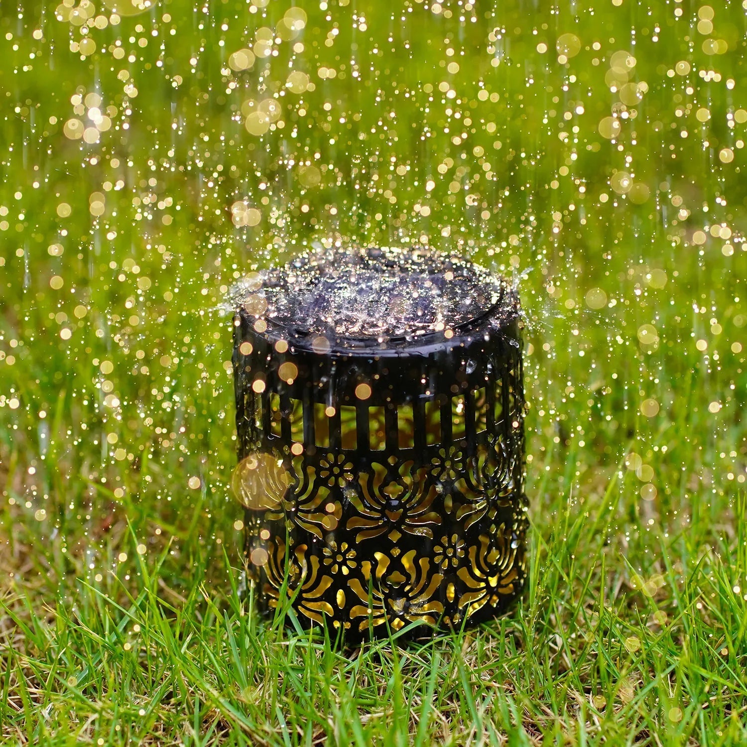 Solar Buitenlamp Bohemian met Bloemenmotief en Schaduweffect 2-pack