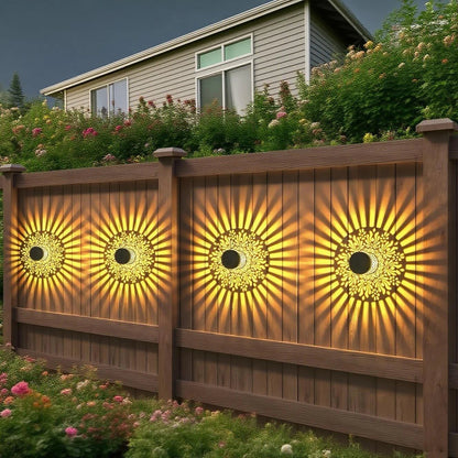 Solar Buitenlamp Bohemian met Bloemenmotief en Schaduweffect 2-pack