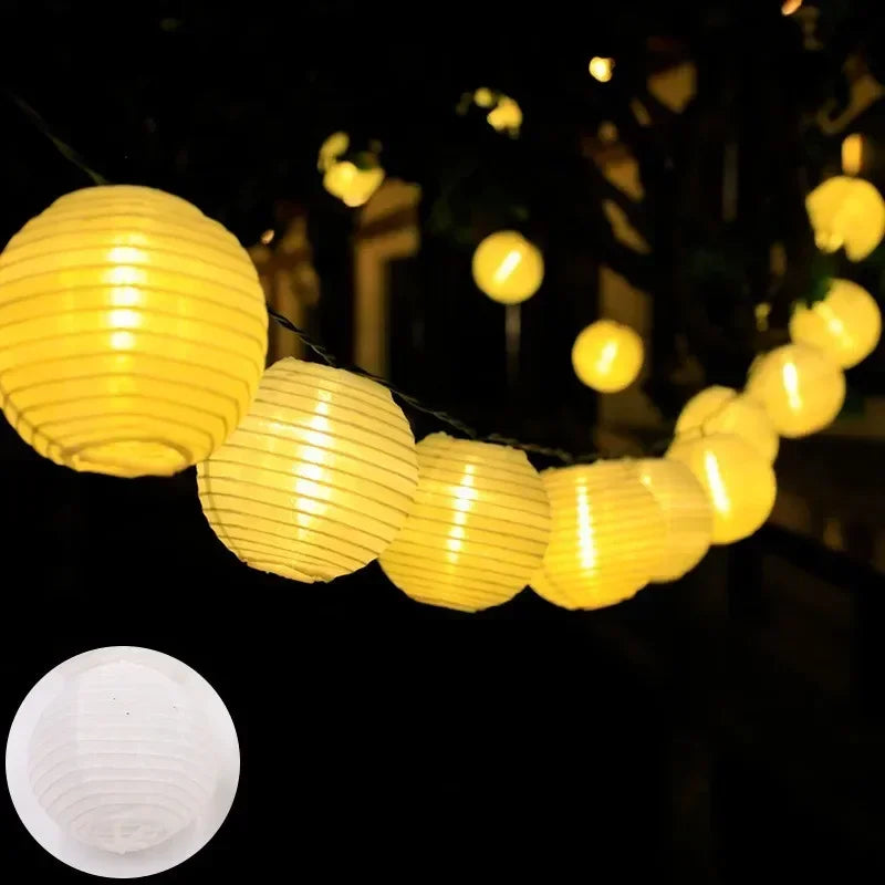 Solar Lichtslinger met Lampionnen voor Buiten met 8 Lichtmodi en Auto Aan/Uit