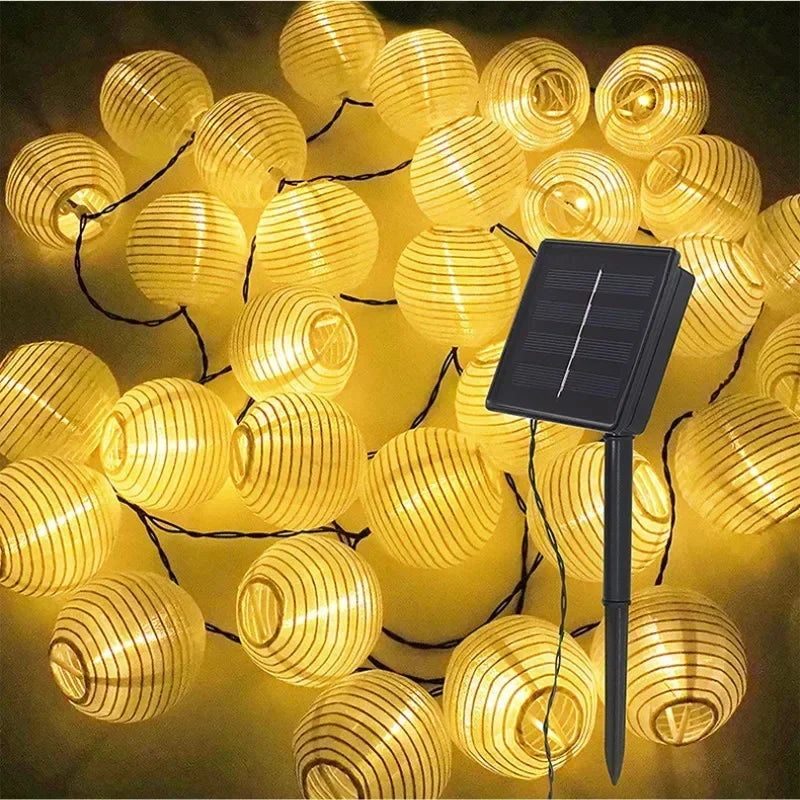 Solar Lichtslinger met Lampionnen voor Buiten met 8 Lichtmodi en Auto Aan/Uit