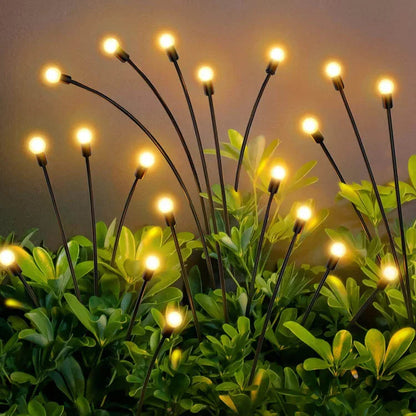 Solar Tuinlamp Vuurvliegjes met LED Lichtbollen op Buigzame Stelen