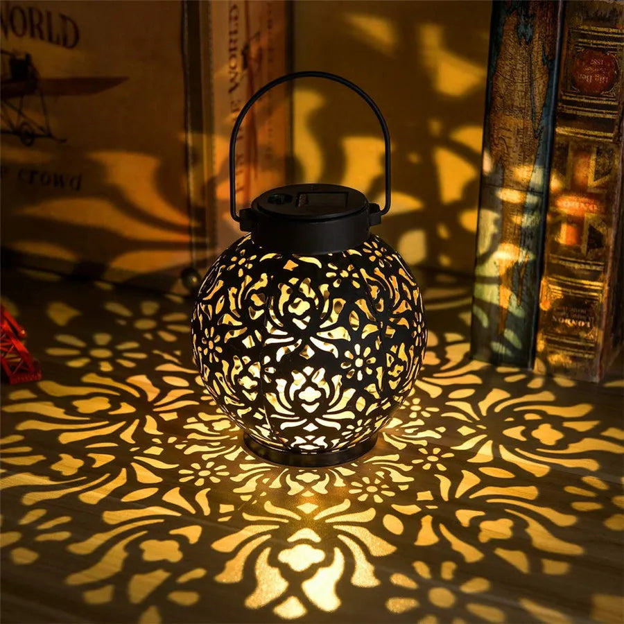 Solar Tuinlantaarn Bohemian met Projectie-effect en Automatische Schakelaar